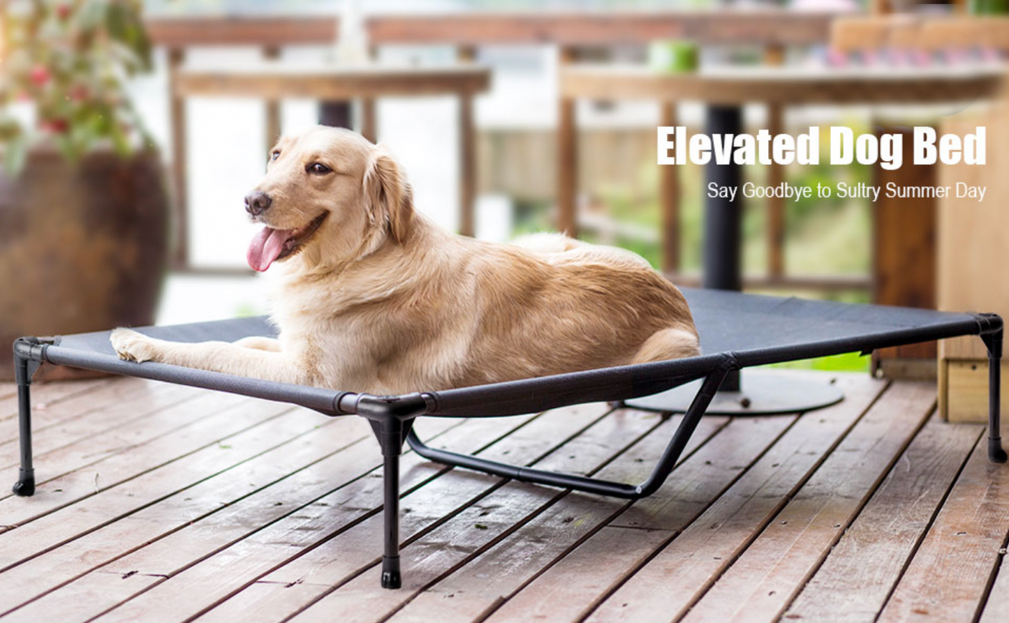 Indestructible elevated dog bed (Chew proof+)